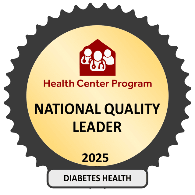 HRSA Health Center Program National Quality Leader – Diabetes Health, 2025 badge
